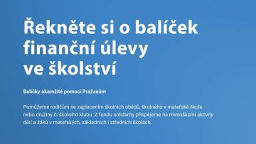 Balíček okamžité pomoci pro Pražany