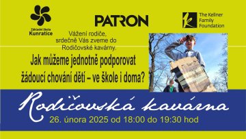 Rodičovská kavárna - Jak můžeme jednotně podporovat žádoucí chování dětí – ve škole i doma?